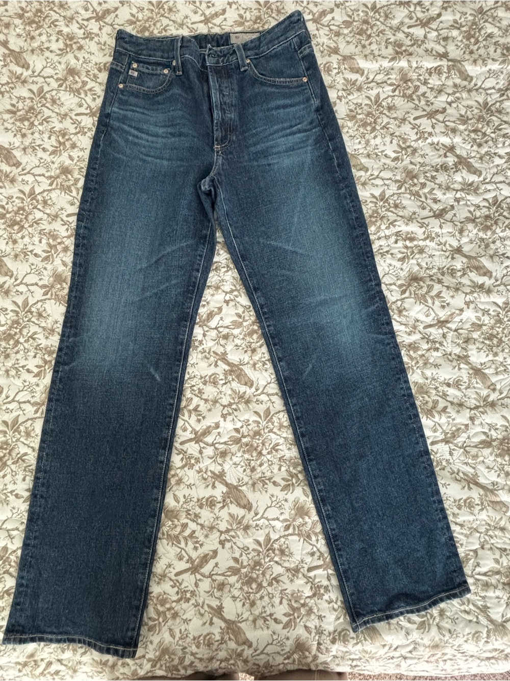 AG Adriano Goldschmied Women’s Dark Indigo Straight Jeans